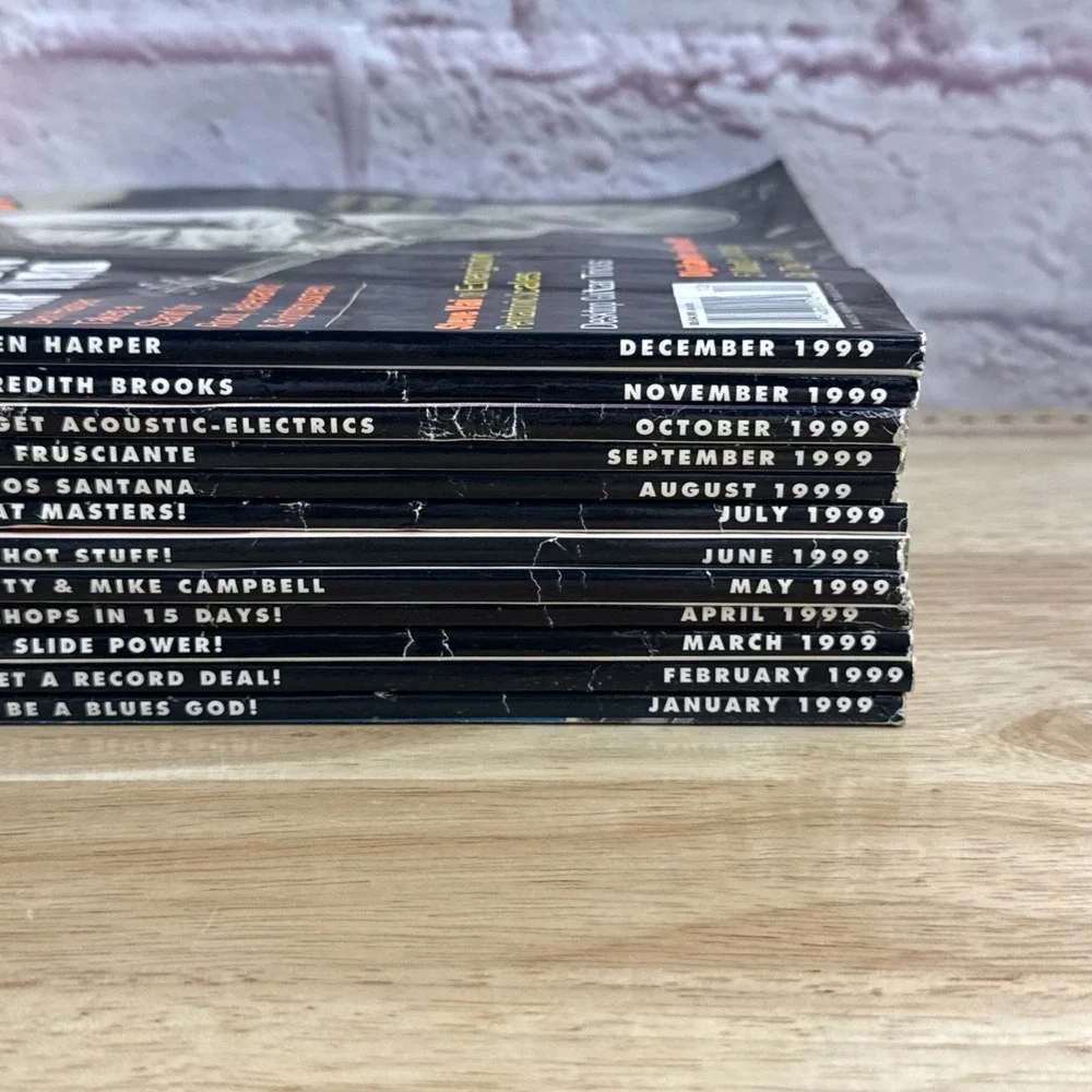 1999 Guitar Player Magazine LOT OF 12 COMPLETE SET Tom Petty Hendrix Santana - Picture 2 of 8